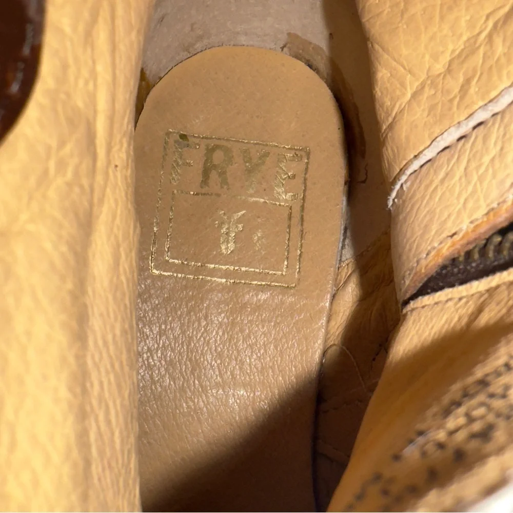 Frye Melissa Button Short Boot. Distressed leather. 8 B. Gently worn - Picture 13 of 13